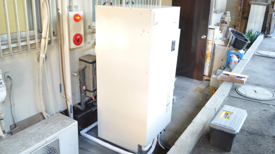 新たに電気温水器設置